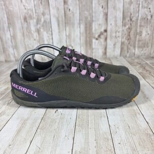 Merrell Olive Green Athletic Shoes with Pink Accents